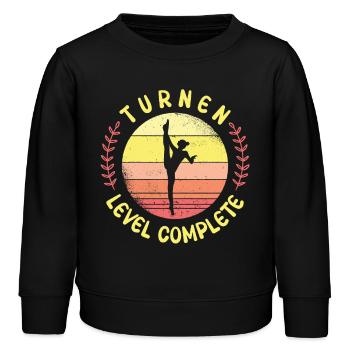 Turnen Mädchen Gymnastik Turnanzug Turnerin - Kinder Organic Sweatshirt Mini Changer von Stanley/Stella - Schwarz - Vorne - AI Model Kid Male (0cm)