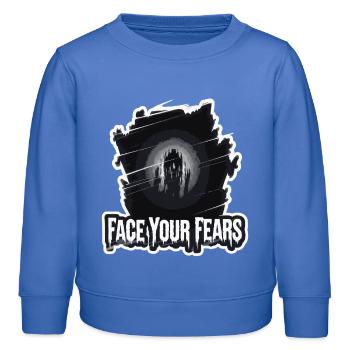 VOS PIRES CRAINTES - Sweat enfant bio Stanley/Stella - carolina blue - Devant - AI Model Kid Female (0cm)