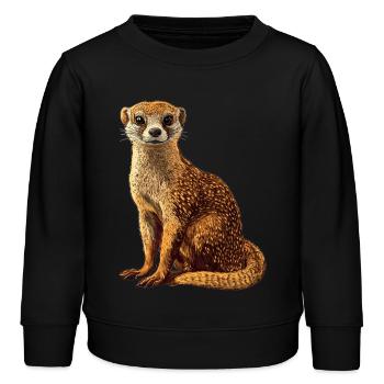 La mangouste de mangouste - Sweat enfant bio Stanley/Stella - noir - Devant - AI Model Kid Male (0cm)