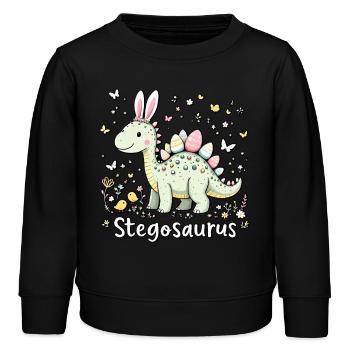 Stegosaurus - Kids Organic Sweatshirt by Stanley/Stella - black - Front - AI Model Kid Male (0cm)