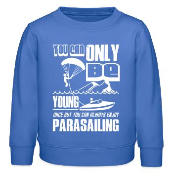 You Can Always Enjoy Parasailing - Kids Organic Sweatshirt by Stanley/Stella - carolina blue - Front - AI Model Kid Female (0cm)