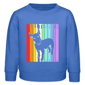 Bull terrier - Sweat enfant bio Stanley/Stella - carolina blue - Devant - AI Model Kid Female (0cm)