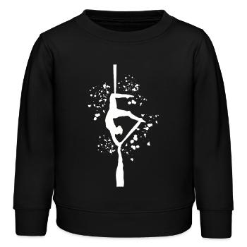 Tissu vertical acrobaties aériennes soie aérienne - Sweat enfant bio Stanley/Stella - noir - Devant - AI Model Kid Male (0cm)