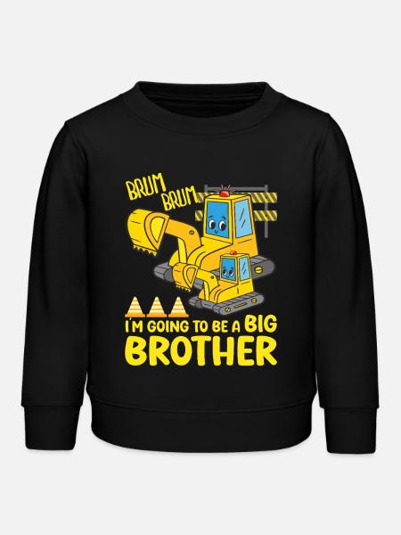 Gravemaskine Barn Klar Til At Blive Storebror - Stanley/Stella børne sweatshirt økologisk - sort