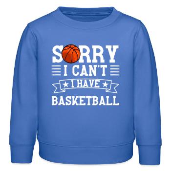Entschuldigung, ich habe Basketball - Kinder Organic Sweatshirt Mini Changer von Stanley/Stella - carolina Blue - Vorne - AI Model Kid Female (0cm)