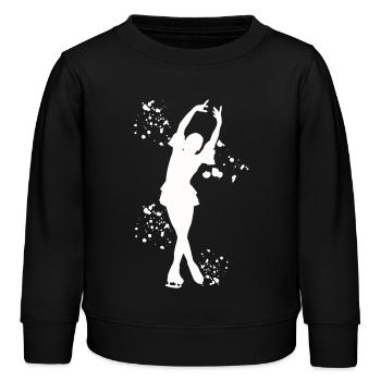 Eiskunstläufer Schlittschuhlaufen Eiskunstlauf - Kinder Organic Sweatshirt Mini Changer von Stanley/Stella - Schwarz - Vorne - AI Model Kid Male (0cm)