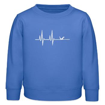 Ungeheuer von Loch Ness Nessie Herzschlag - Kinder Organic Sweatshirt Mini Changer von Stanley/Stella - carolina Blue - Vorne - AI Model Kid Female (0cm)