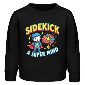 Frères et sœurs autistes - Sweat enfant bio Stanley/Stella - noir - Devant - AI Model Kid Male (0cm)