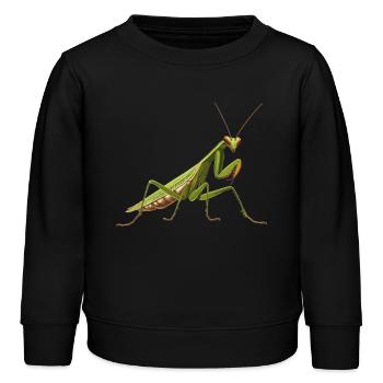 Gottesanbeterinnenen Gottesanbeterin - Kinder Organic Sweatshirt Mini Changer von Stanley/Stella - Schwarz - Vorne - AI Model Kid Male (0cm)