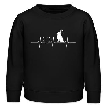 Hasen Hase - Kinder Organic Sweatshirt Mini Changer von Stanley/Stella - Schwarz - Vorne - AI Model Kid Male (0cm)