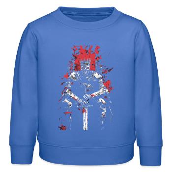 Roi des morts-vivants à l’épée – Art Dark Fantasy - Sweat enfant bio Stanley/Stella - carolina blue - Devant - AI Model Kid Female (0cm)