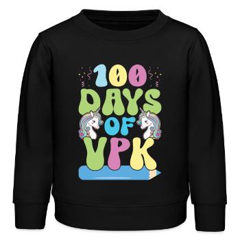 100 jours Vpk - Sweat enfant bio Stanley/Stella - noir - Devant - AI Model Kid Male (0cm)
