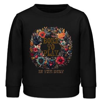 NÉ POUR JOUER DANS LA TERRE BATTUE - Sweat enfant bio Stanley/Stella - noir - Devant - AI Model Kid Male (0cm)