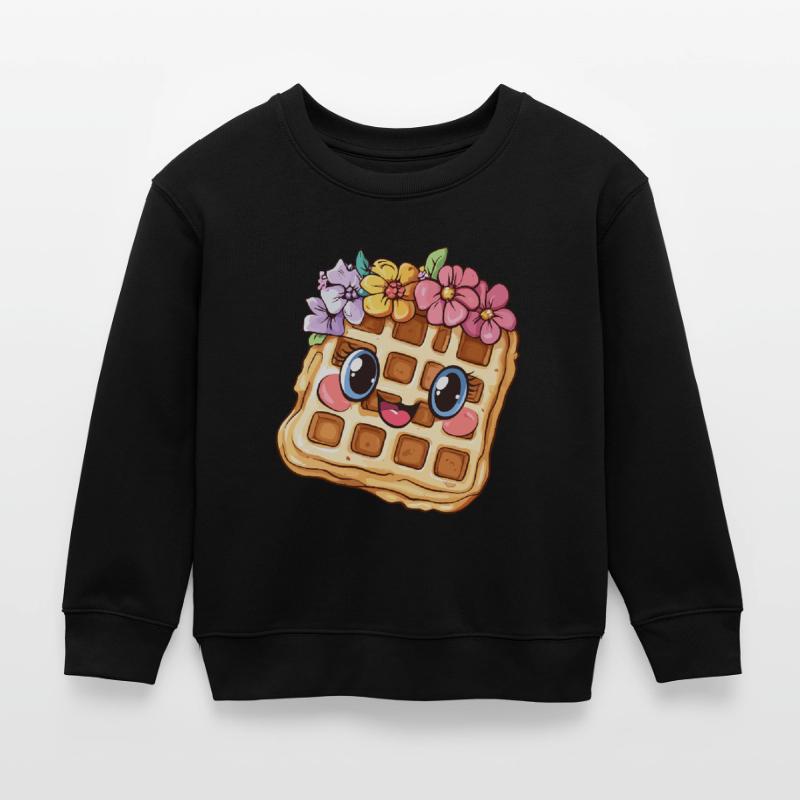 Gaufre aux fleurs Sweat enfant bio Stanley/Stella