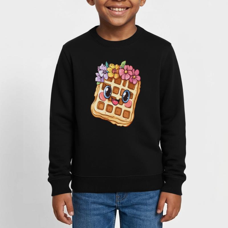 Gaufre aux fleurs Sweat enfant bio Stanley/Stella