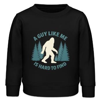 Lustiger Bigfoot Ein Kerl Wie Ich Ist Schwer Zu Einem Wald Zu Finde - Kinder Organic Sweatshirt Mini Changer von Stanley/Stella - Schwarz - Vorne - AI Model Kid Male (0cm)