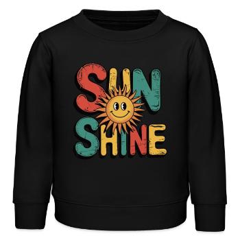 Sun Shine - super sommer design - Kinder Organic Sweatshirt Mini Changer von Stanley/Stella - Schwarz - Vorne - AI Model Kid Male (0cm)