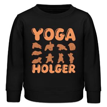 Holger de yoga pour chat - Sweat enfant bio Stanley/Stella - noir - Devant - AI Model Kid Male (0cm)