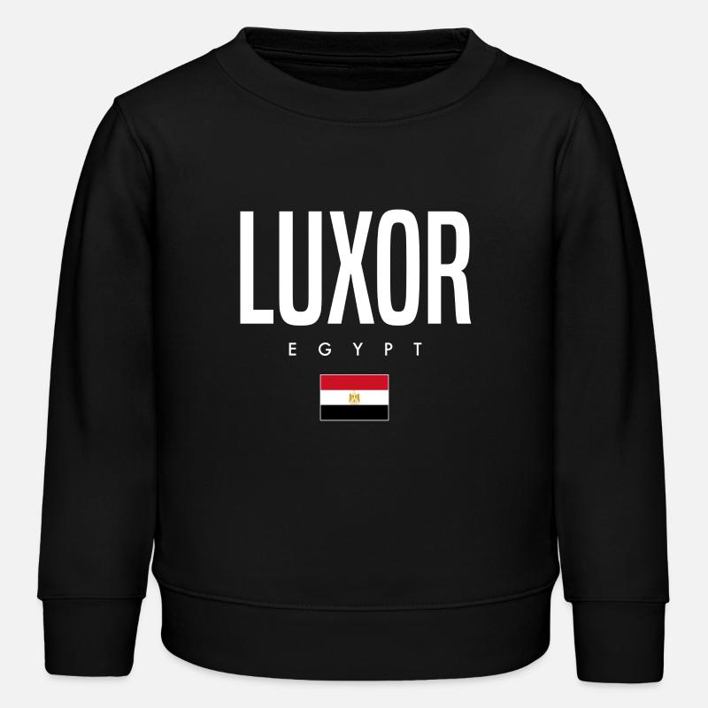 Luxor, Egypt - Kids Organic Sweatshirt by Stanley/Stella - black
