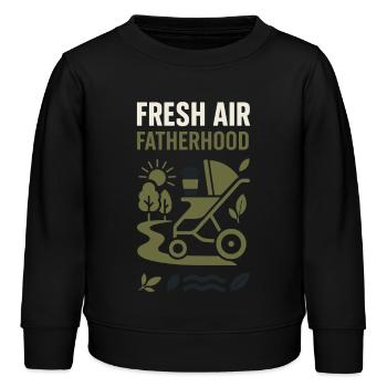 Kinderzimmervater Vaterschaft Pride - Kinder Organic Sweatshirt Mini Changer von Stanley/Stella - Schwarz - Vorne - AI Model Kid Male (0cm)