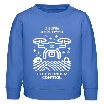 Drohne aktiv, Feldüberwachung & Präzisionsackerbau - Kinder Organic Sweatshirt Mini Changer von Stanley/Stella - carolina Blue - Vorne - AI Model Kid Female (0cm)
