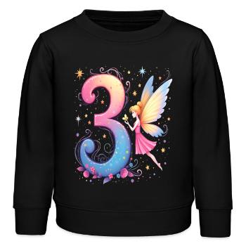 Süße Fee 3. Geburtstag für Mädchen - Kinder Organic Sweatshirt Mini Changer von Stanley/Stella - Schwarz - Vorne - AI Model Kid Male (0cm)
