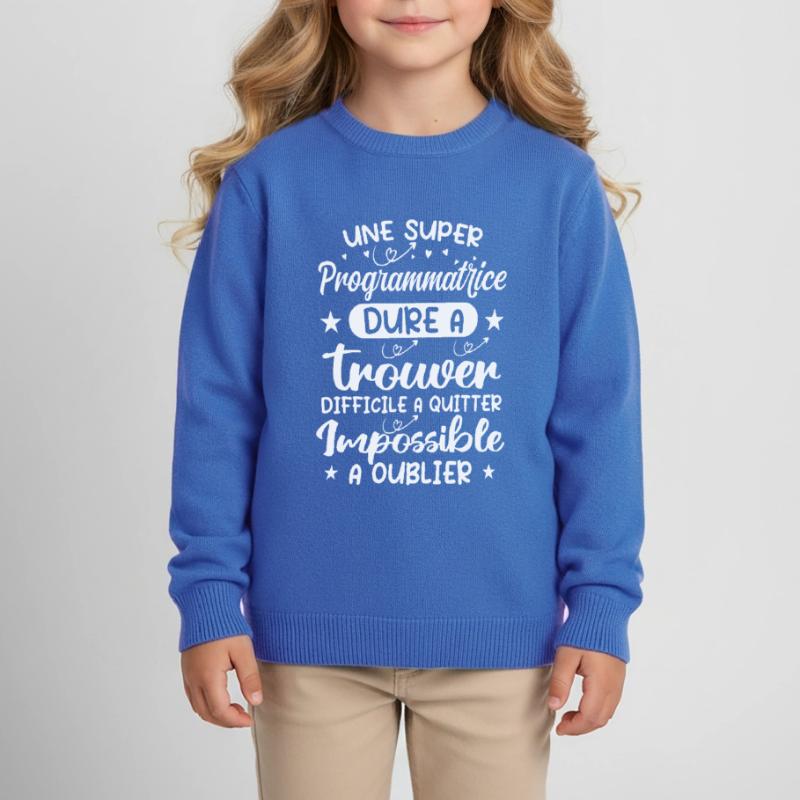 Une Super Programmatrice - Cadeau programmatrice Sweat enfant bio Stanley/Stella