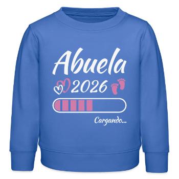 Grand-mère 2026 Chargement Future Mamie - Sweat enfant bio Stanley/Stella - carolina blue - Devant - AI Model Kid Female (0cm)