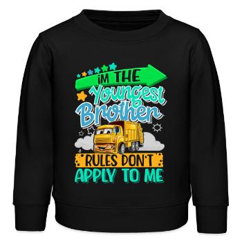 Kleiner Bruder - Kinder Organic Sweatshirt Mini Changer von Stanley/Stella - Schwarz - Vorne - AI Model Kid Male (0cm)