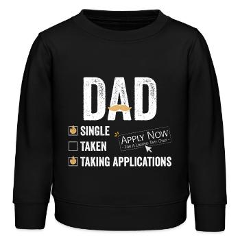 Single Dad taking application funny cool - Kinder Organic Sweatshirt Mini Changer von Stanley/Stella - Schwarz - Vorne - AI Model Kid Male (0cm)