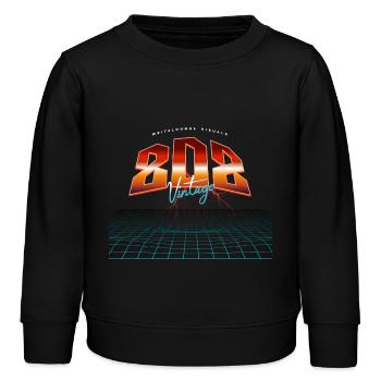 808 Synthesizer Analog Drum Machine - Kids Organic Sweatshirt by Stanley/Stella - black - Front - AI Model Kid Male (0cm)