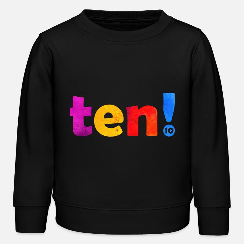 DIX 10 ANS 10E ANNIVERSAIRE - Sweat enfant bio Stanley/Stella - noir