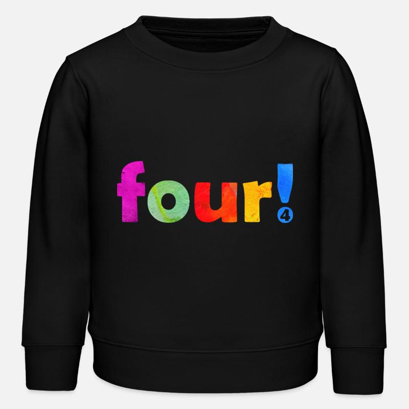 QUATRE 4 ANS 4E ANNIVERSAIRE - Sweat enfant bio Stanley/Stella - noir
