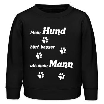 Hundeliebe - Kinder Organic Sweatshirt Mini Changer von Stanley/Stella - Schwarz - Vorne - AI Model Kid Male (0cm)