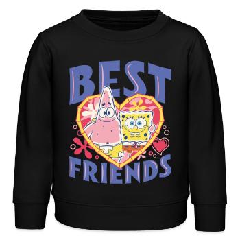 Spongebob Schwammkopf Und Patrick Beste Freunde - Kinder Organic Sweatshirt Mini Changer von Stanley/Stella - Schwarz - Vorne - AI Model Kid Male (0cm)