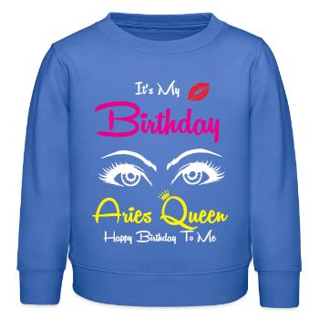 Sternzeichen Widder - Kinder Organic Sweatshirt Mini Changer von Stanley/Stella - carolina Blue - Vorne - AI Model Kid Female (0cm)