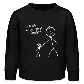 Großer Bruder Weiß - Kinder Organic Sweatshirt Mini Changer von Stanley/Stella - Schwarz - Vorne - AI Model Kid Male (0cm)