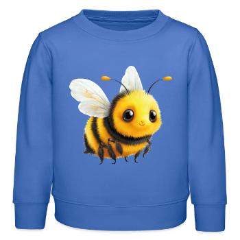 Abeille - Sweat enfant bio Stanley/Stella - carolina blue - Devant - AI Model Kid Female (0cm)