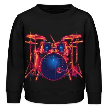 Trapset Retro Style - Kinder Organic Sweatshirt Mini Changer von Stanley/Stella - Schwarz - Vorne - AI Model Kid Male (0cm)