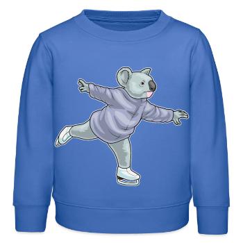 Patins à glace Koala - Sweat enfant bio Stanley/Stella - carolina blue - Devant - AI Model Kid Female (0cm)