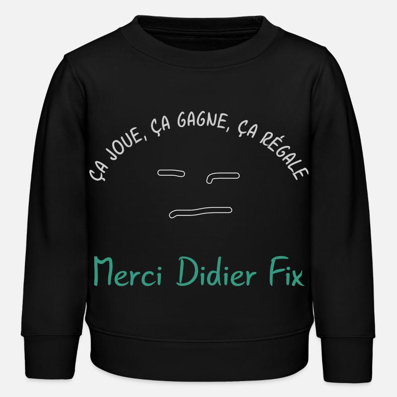 Ca_joue_ca_gagne_ca_regale - Kids Organic Sweatshirt by Stanley/Stella - black