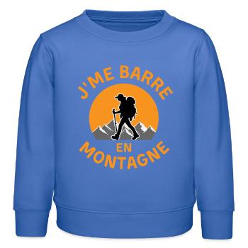 Jpeux pas j ai rando - Sweat enfant bio Stanley/Stella - carolina blue - Devant - AI Model Kid Female (0cm)