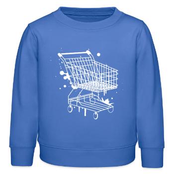 Shopping Cart Graffiti - Kids Organic Sweatshirt by Stanley/Stella - carolina blue - Front - AI Model Kid Female (0cm)