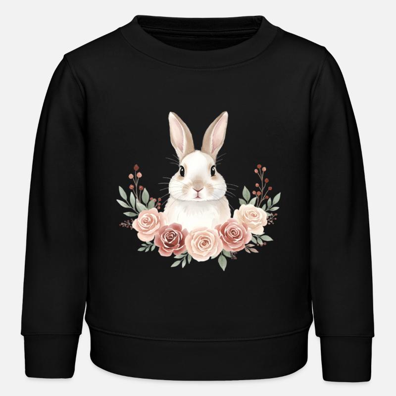 Rabbit - Kids Organic Sweatshirt by Stanley/Stella - black