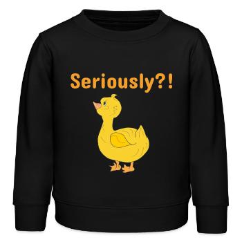 Caneton jaune - Sweat enfant bio Stanley/Stella - noir - Devant - AI Model Kid Male (0cm)