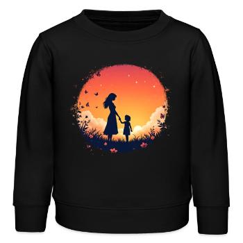 Mutter - Kinder Organic Sweatshirt Mini Changer von Stanley/Stella - Schwarz - Vorne - AI Model Kid Male (0cm)