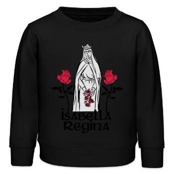 Isabella Regina Portugal - Kinder Organic Sweatshirt Mini Changer von Stanley/Stella - Schwarz - Vorne - AI Model Kid Male (0cm)