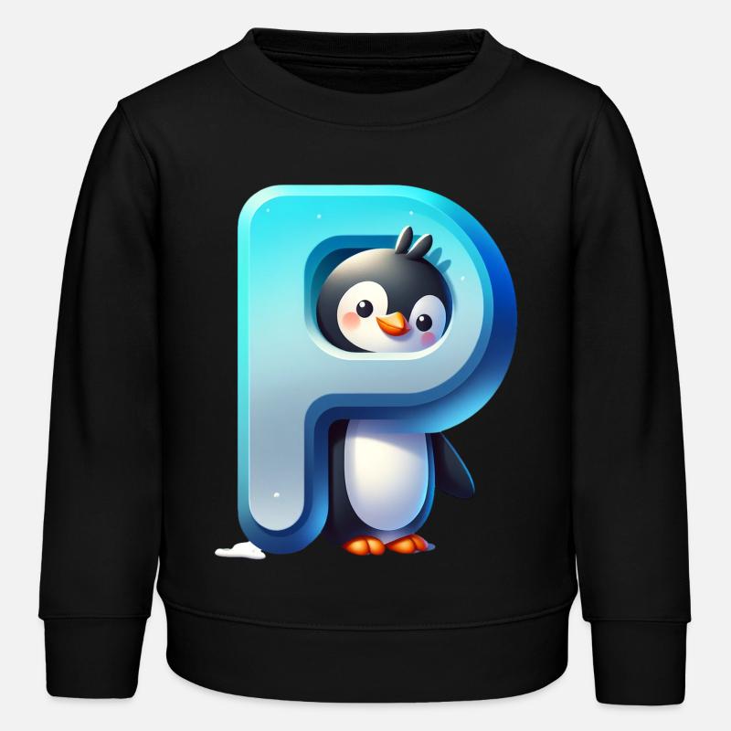 Penguin Playful P - Kinder Organic Sweatshirt Mini Changer von Stanley/Stella - Schwarz