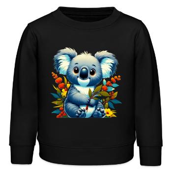 Koala - Kinder Organic Sweatshirt Mini Changer von Stanley/Stella - Schwarz - Vorne - AI Model Kid Male (0cm)