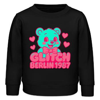 Glitch Berlin Supercute - Kinder Organic Sweatshirt Mini Changer von Stanley/Stella - Schwarz - Vorne - AI Model Kid Male (0cm)